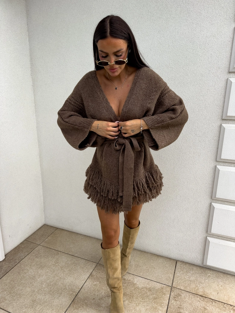 Kardigan ORIANA - czekoladowy