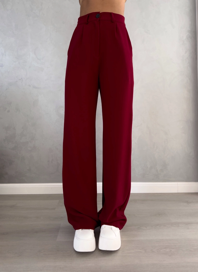 Spodnie SIMPLE - wino T18236