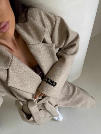 Płaszcz BOSS – beżowy