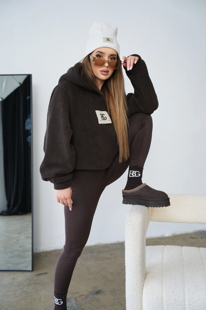 Bluza damska BG West | gorzka czekolada