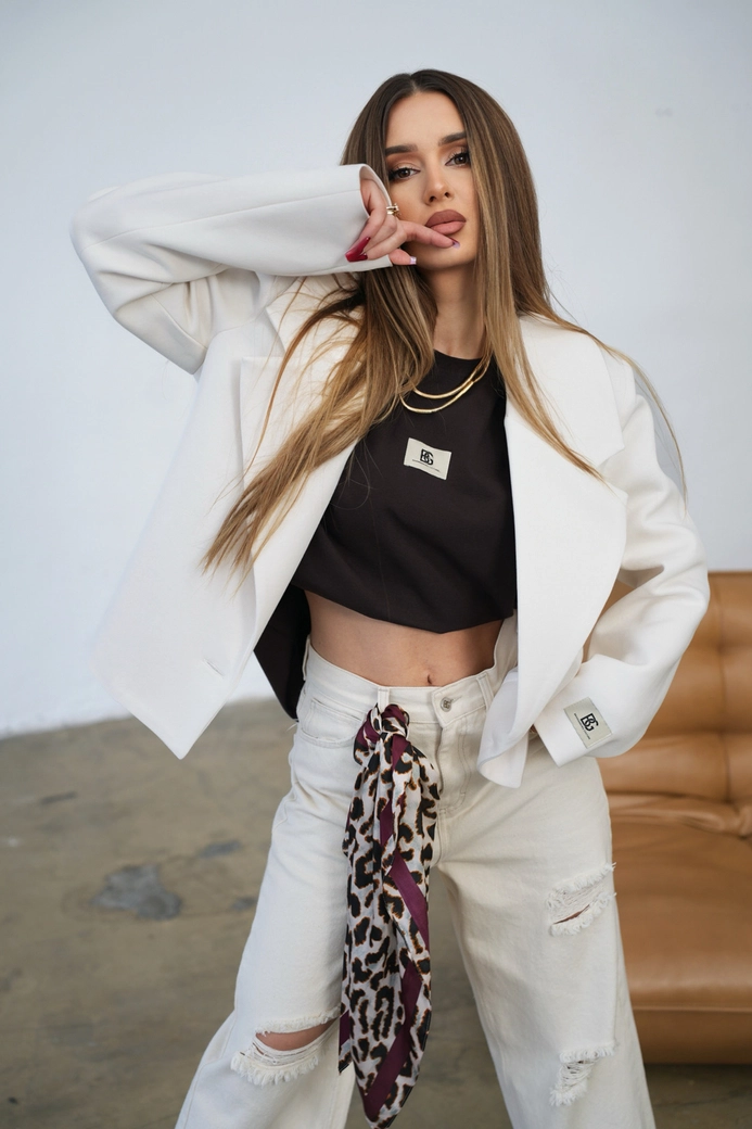 T-Shirt damski BG Only | gorzka czekolada