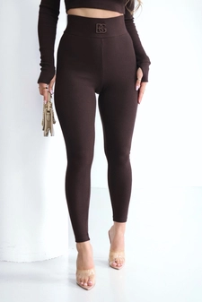 Legginsy damskie BG Taste | gorzka czekolada