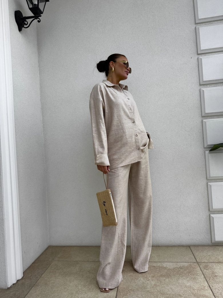 Koszula OVER SPRING natural – ciepły beż