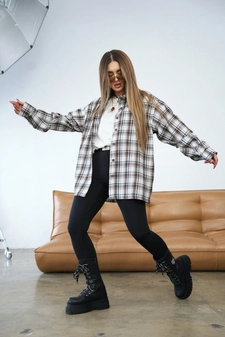 Koszula damska BG Pattern | krem