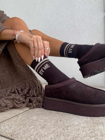 Skarpetki STRIPE – czekoladowe