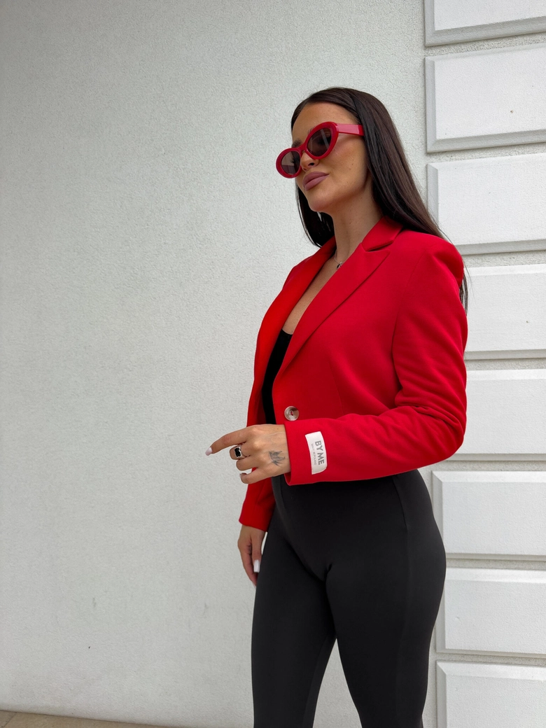 Marynarka dresowa SLIM - czerwona