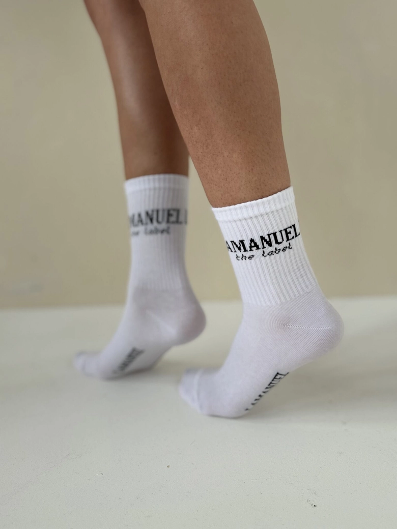 Skarpety LABEL białe/czarne