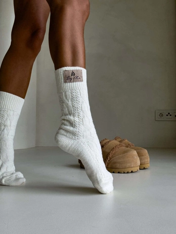 Skarpety WOOL – ecru
