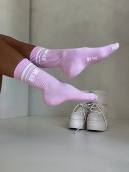 Skarpetki STRIPES – różowo-białe