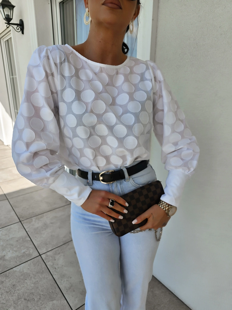 Bluzka MONICA koła - białe C18615