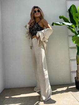 Spodnie SIMPLE natural - jasny beż