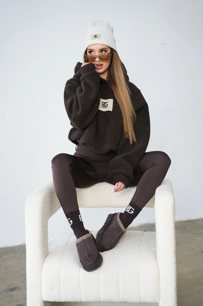 Bluza damska BG West | gorzka czekolada