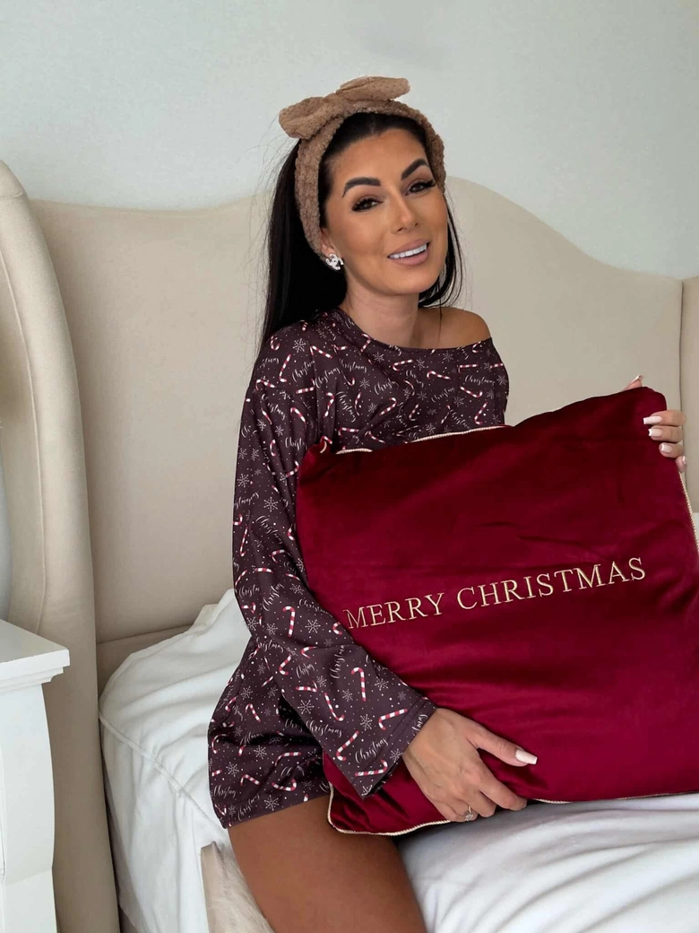 Piżamka CHRISTMAS czekoladowa