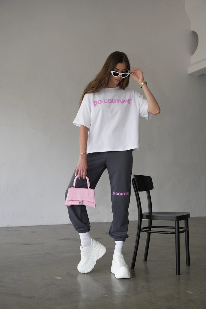 T-Shirt damski BG Cutie | biały C17619