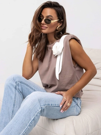 Bluzka beżowa ecru Gieorga C10830