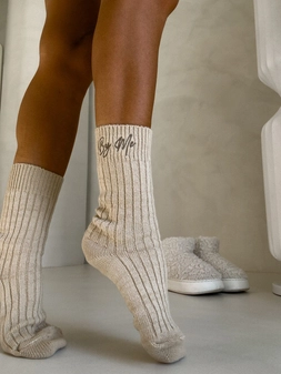 Skarpety WEŁNA – beżowe