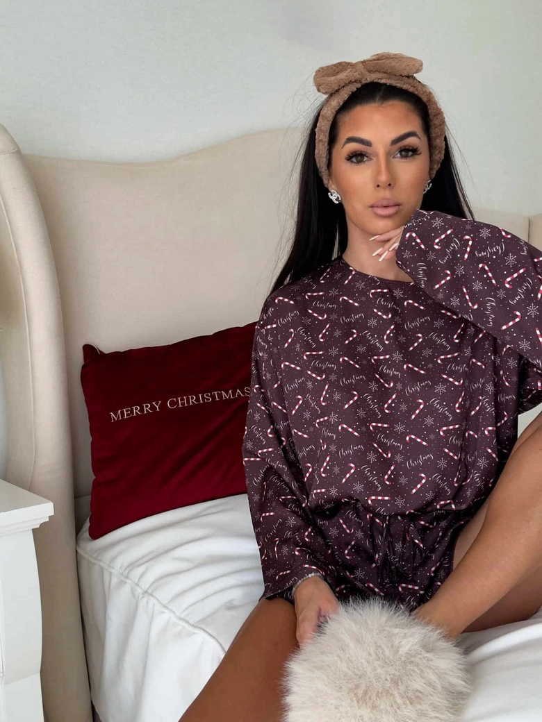 Piżamka CHRISTMAS DOSTĘPNE OD 28.11- czekoladowa