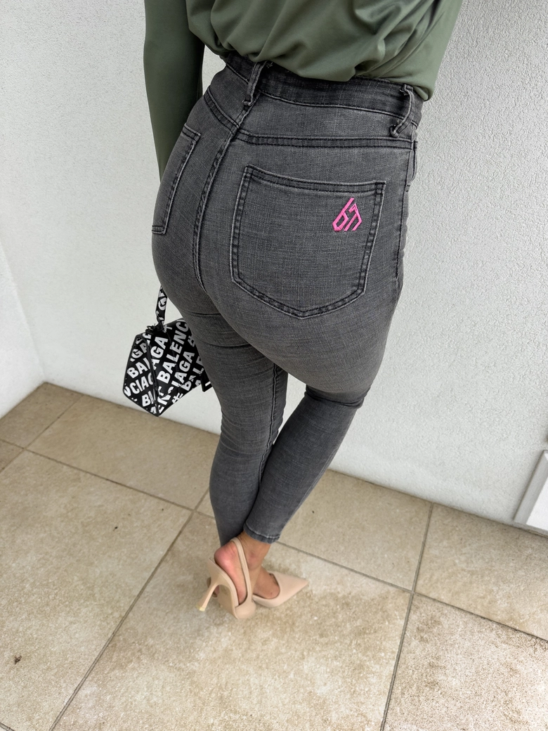 Jeansy BY ME - szare T16671