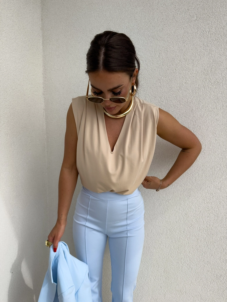 Bluzka BUSINESS - jasny beż