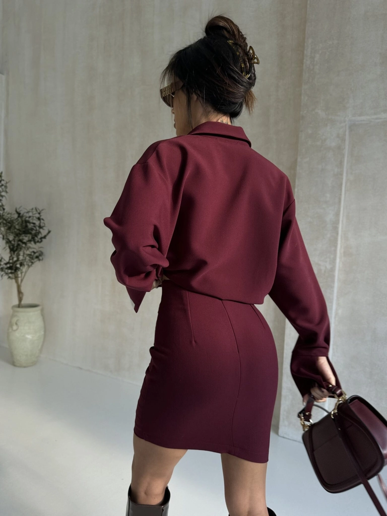 Spódnica FAYE bordo F18757