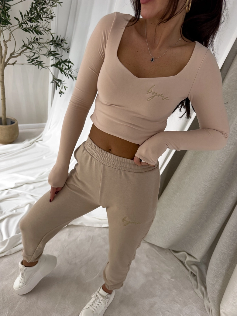 Bluzka LOGO – beżowa