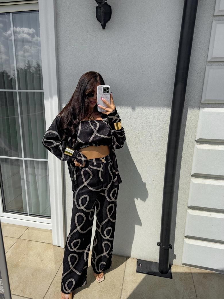 Komplet LAURENT print – czarny