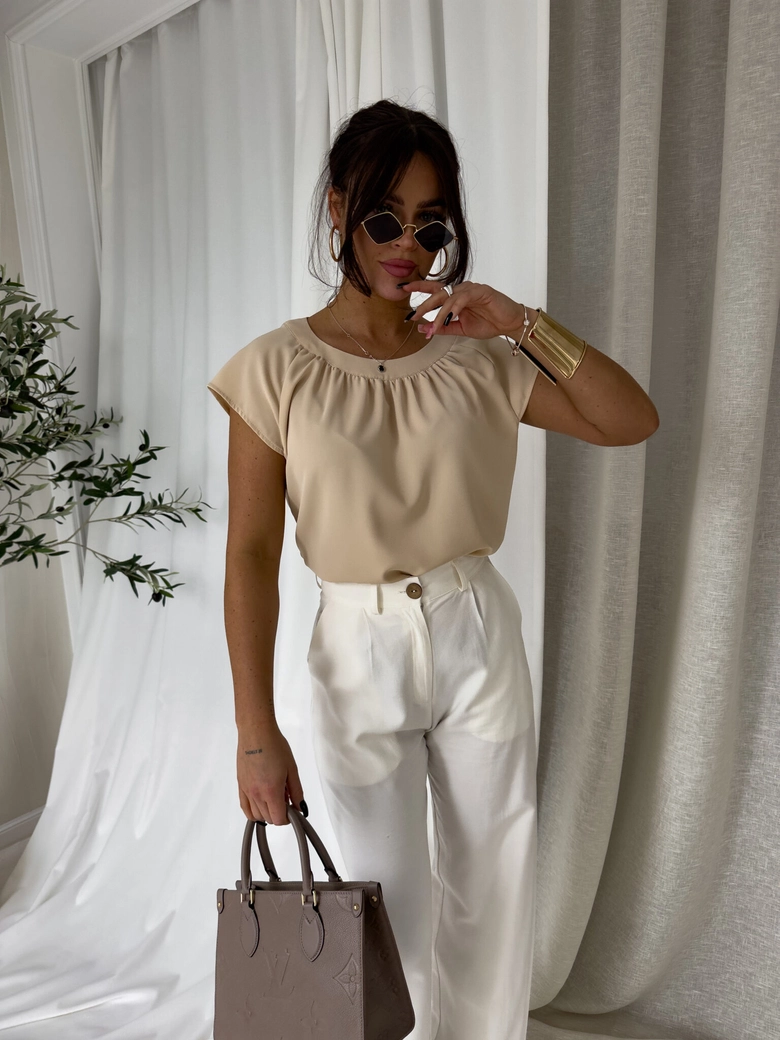 Bluzka MOTYLEK - jasny beż