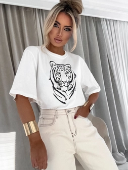 T-shirt TYGRYS - ecru