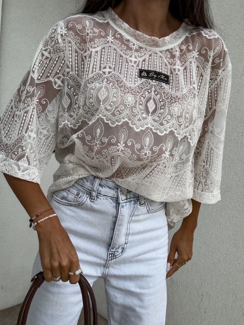 Bluzka PEROLA – ecru