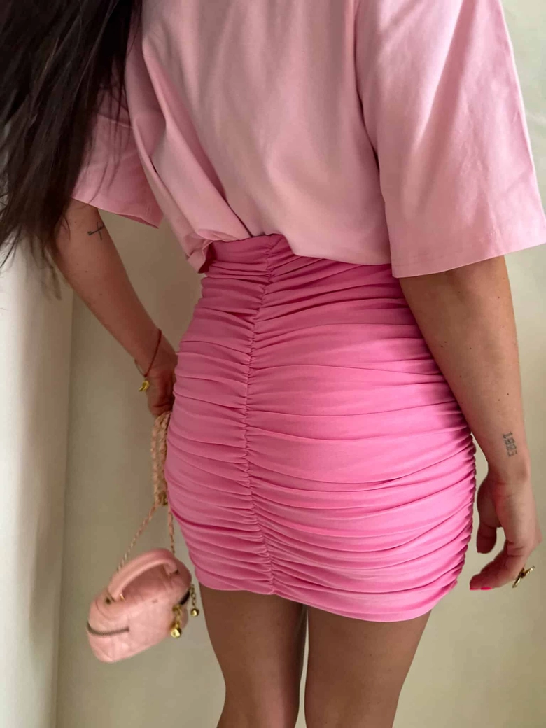 Spódnica MARSZCZONA – różowa