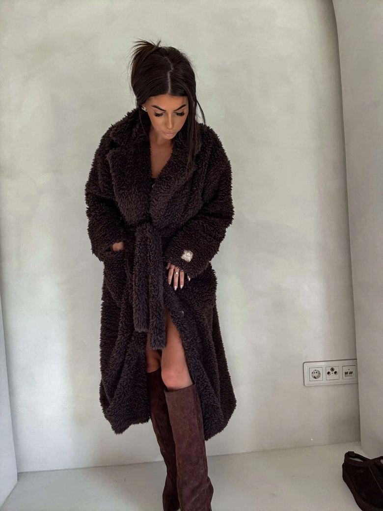 Płaszcz FUR – czekoladowy