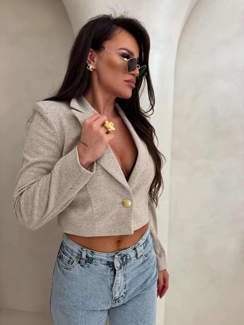 Marynarka SLIM melange - multi