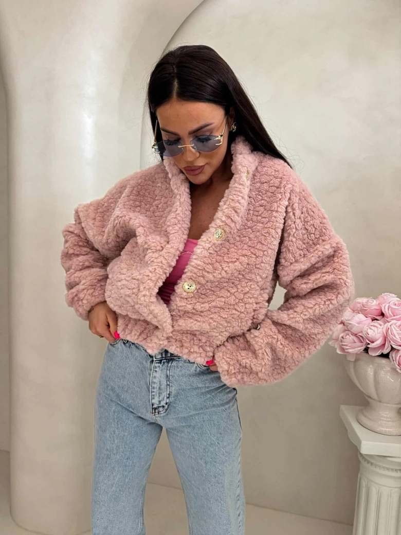 Kurtka bomberka CLOUDY – pudrowy róż