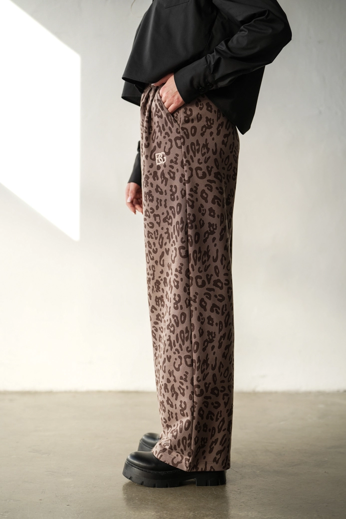 Spodnie damskie BG Mariah | cappuccino (print) T18462