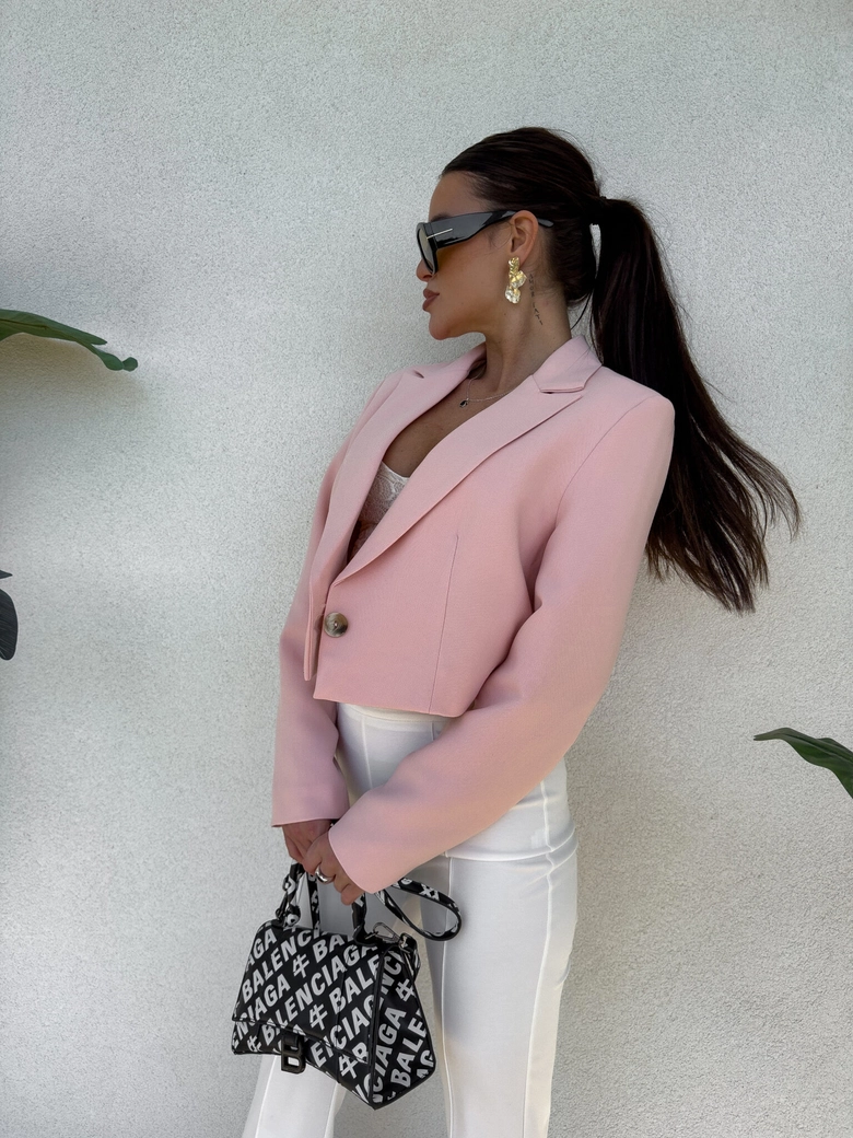 Marynarka SLIM - pudrowy róż