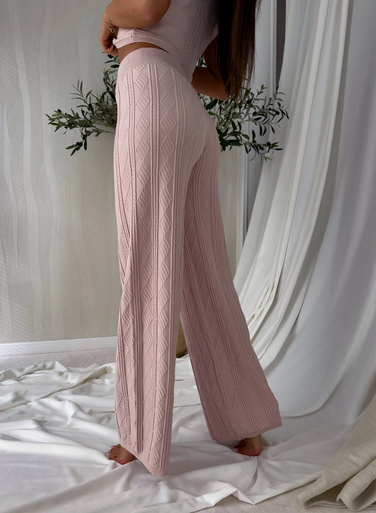 Spodnie SAMIRA - pudrowy róż