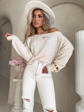 Sweter HERMES – jasny beż