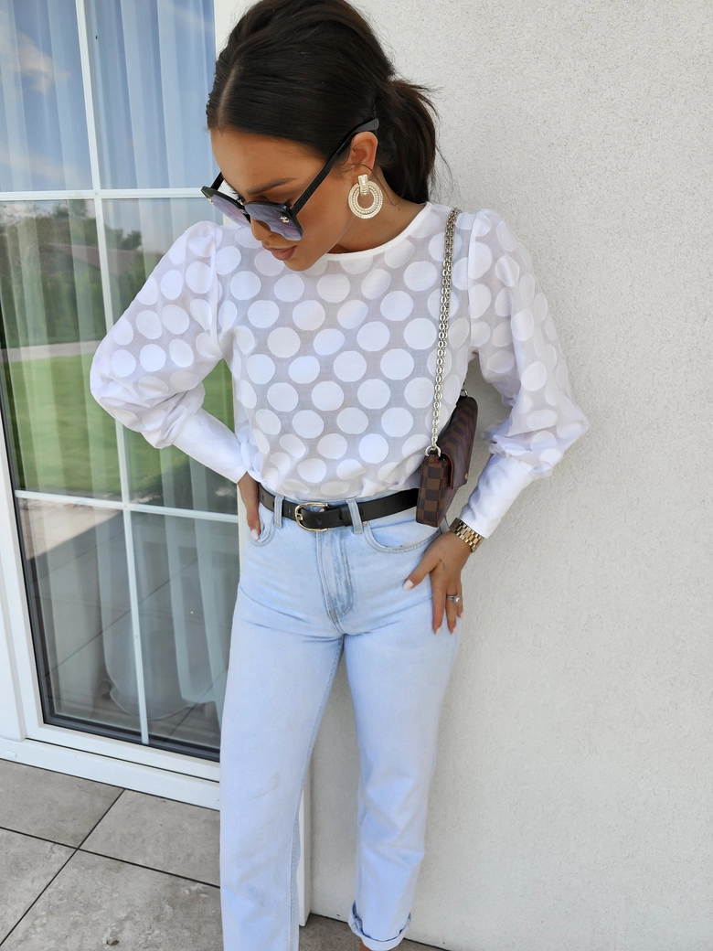 Bluzka MONICA koła - białe C18615