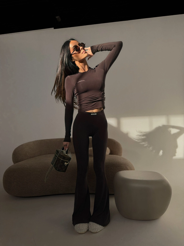 Legginsy ORIGIN czekolada