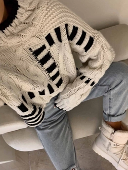 Sweter golf TRAIN – ecru