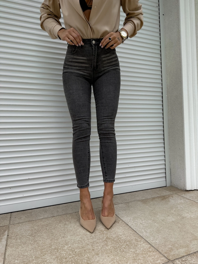 Jeansy BY ME - szare T16671