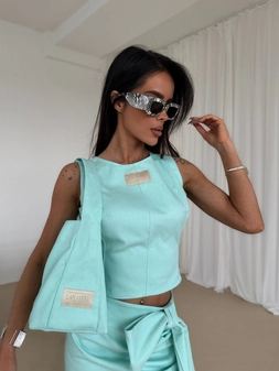 Top DENIM mięta limited