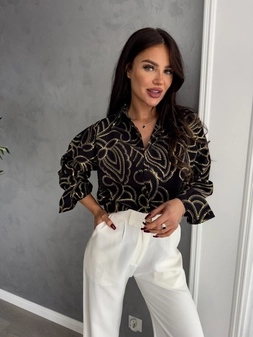 Koszula OVER GOLD SPRING – czarno-złota