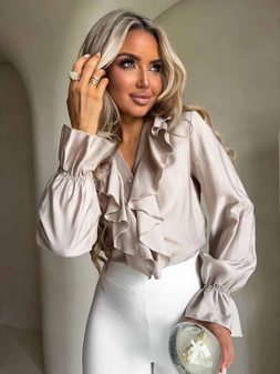 Bluzka ZARRA - jasny beż