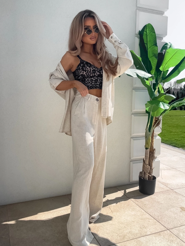 Spodnie SIMPLE natural - jasny beż