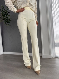 Spodnie DZWONY - waniliowe