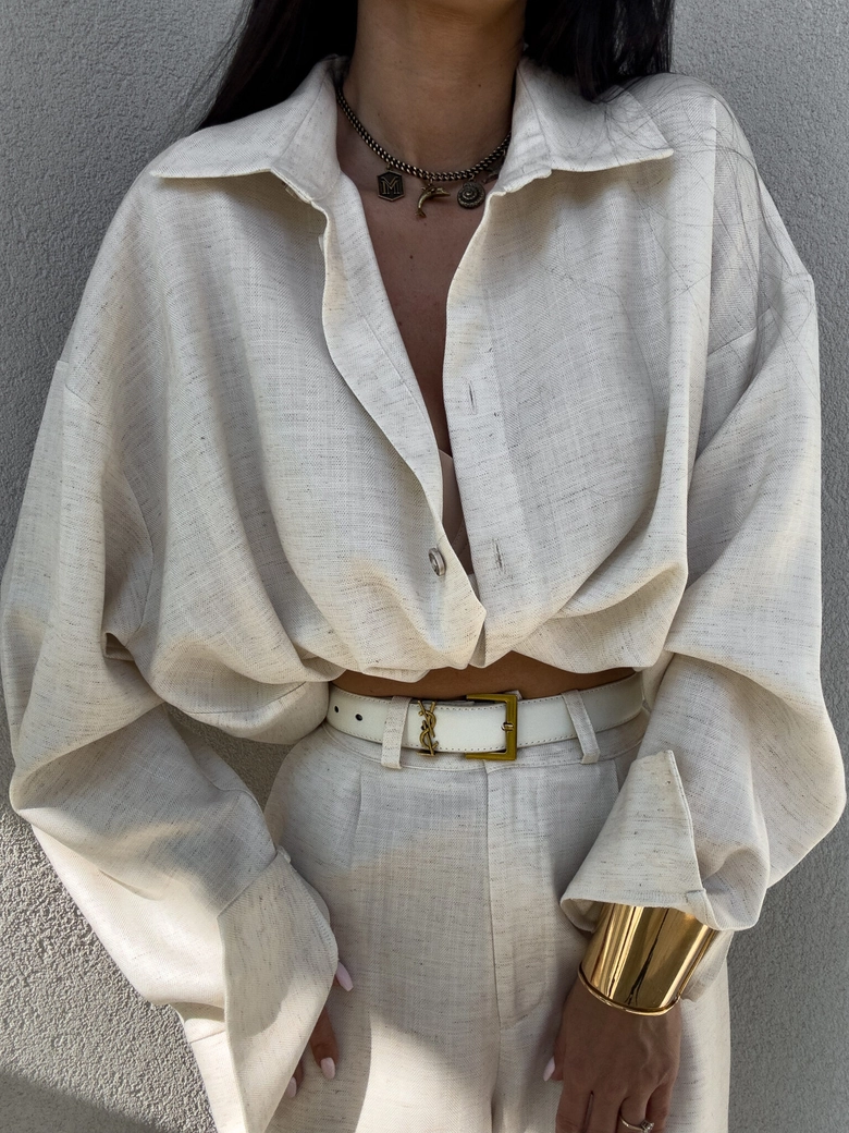 Koszula OVER SPRING natural – ecru