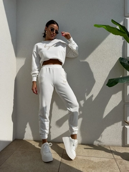 Bluza dresowa LOGO  – ecru