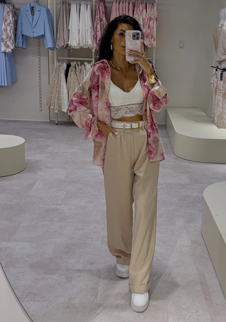 Koszula OVER SPRING - jasny róż