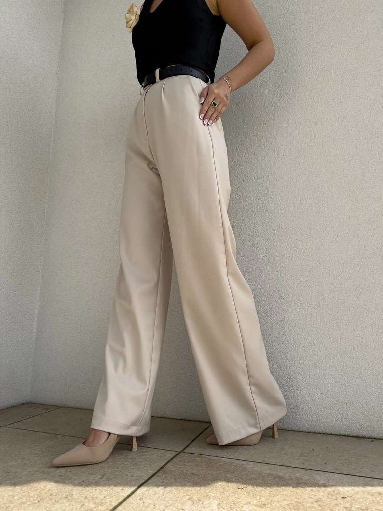 Spodnie SIMPLE - jasny beż T17745